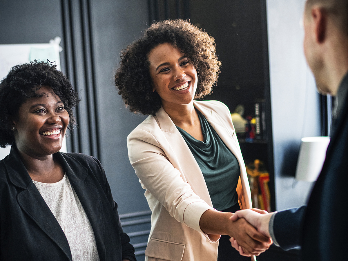 business professionals shaking hands