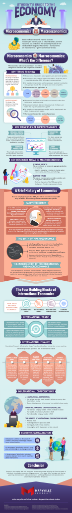 How microeconomics and macroeconomics collectively shape the economic field.