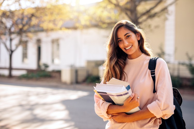 a smiling college student