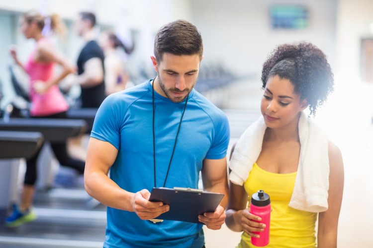 An exercise science professional shares a fitness plan with a client