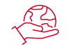 Hand holding Earth Icon